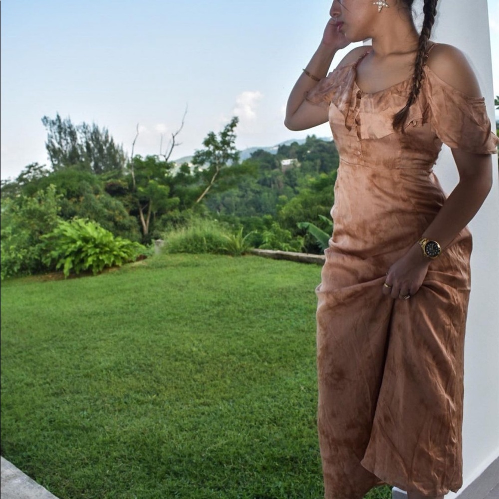 Long beautiful nude dress